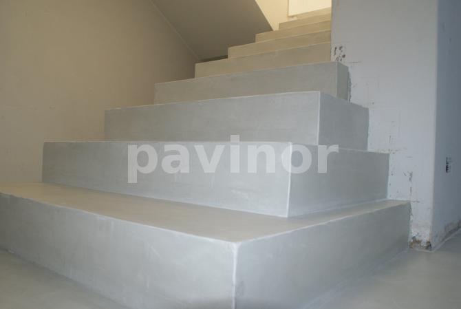 escaleras microcemento gris claro 6 escaleras