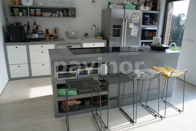 Mesado cocina microcemento