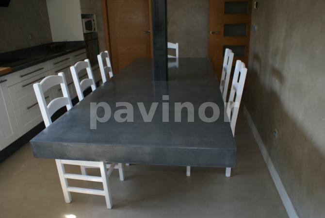 vista de mesa sin patas en revestil aluminio